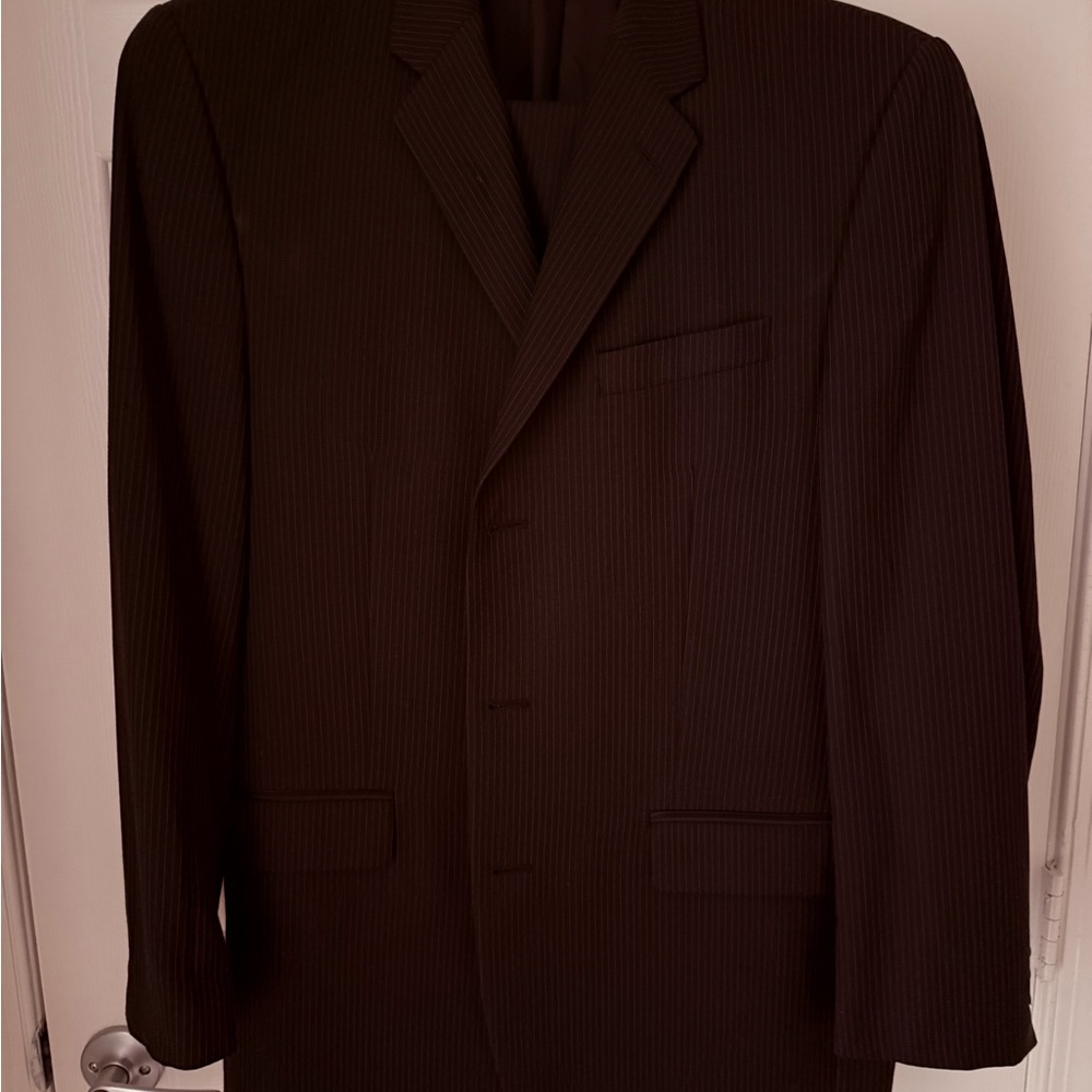 Calvin Klein Dark Pinstripe Suit
